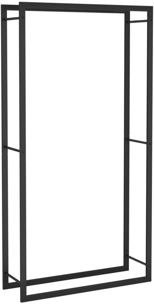 Stovas malkoms, matinės juodos spalvos, 80x28x154cm, plienas