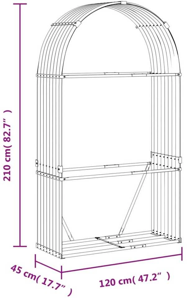 Malkų stovas, rudas, 120x45x210cm, galvanizuotas plienas