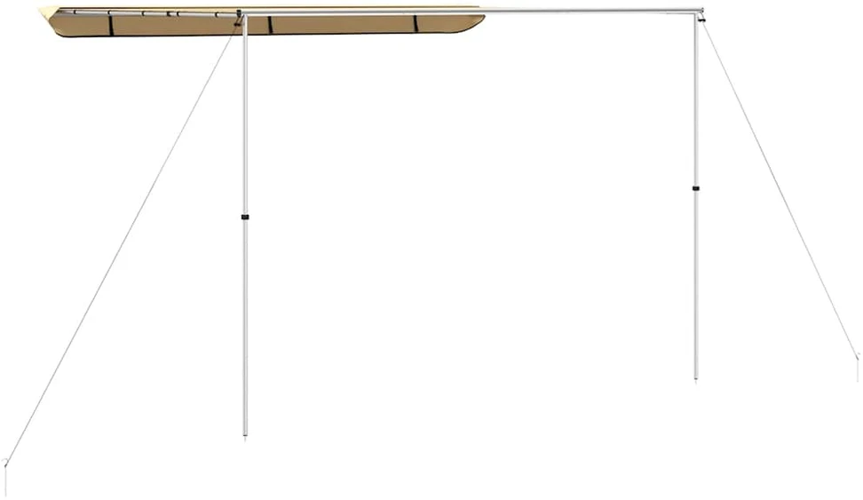 Markizė nameliui ant ratų, smėlio spalvos, 3,6x2,5x2,15m