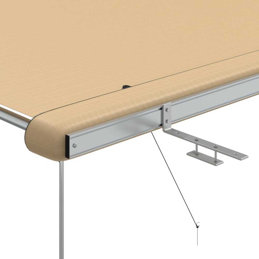 Markizė nameliui ant ratų, smėlio spalvos, 2,4x2,5x2,15m