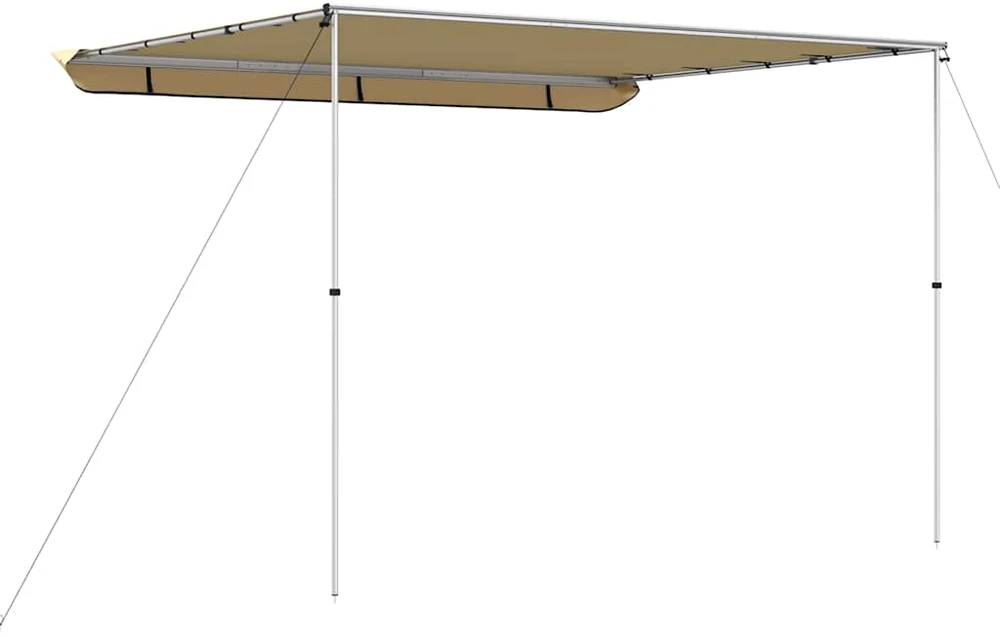 Markizė nameliui ant ratų, smėlio spalvos, 2,4x2x2,15m