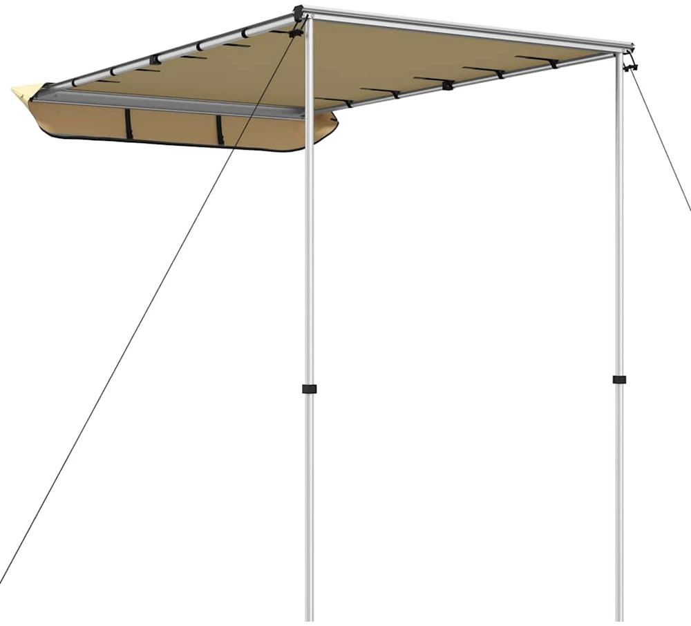 Markizė nameliui ant ratų, smėlio spalvos, 1,8x2x2,15m