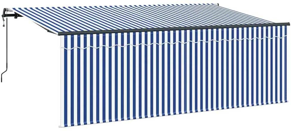 Ištraukiama markizė Mėlyna ir balta 350 x 200 cm