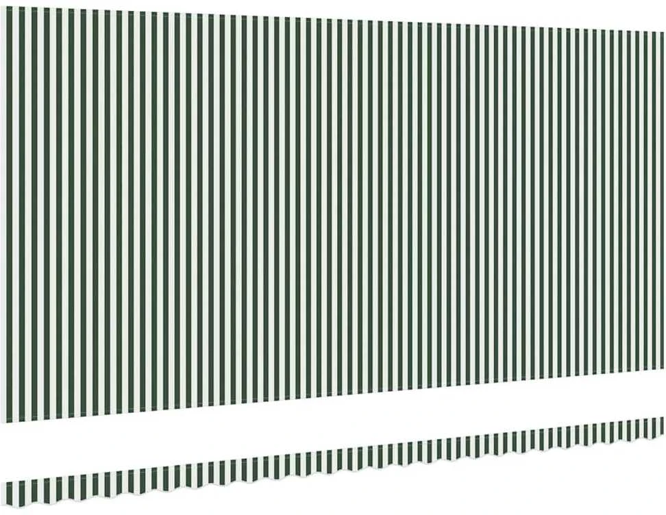 Markizės pakaitinis audinys Žalia ir balta 580 x 295 cm