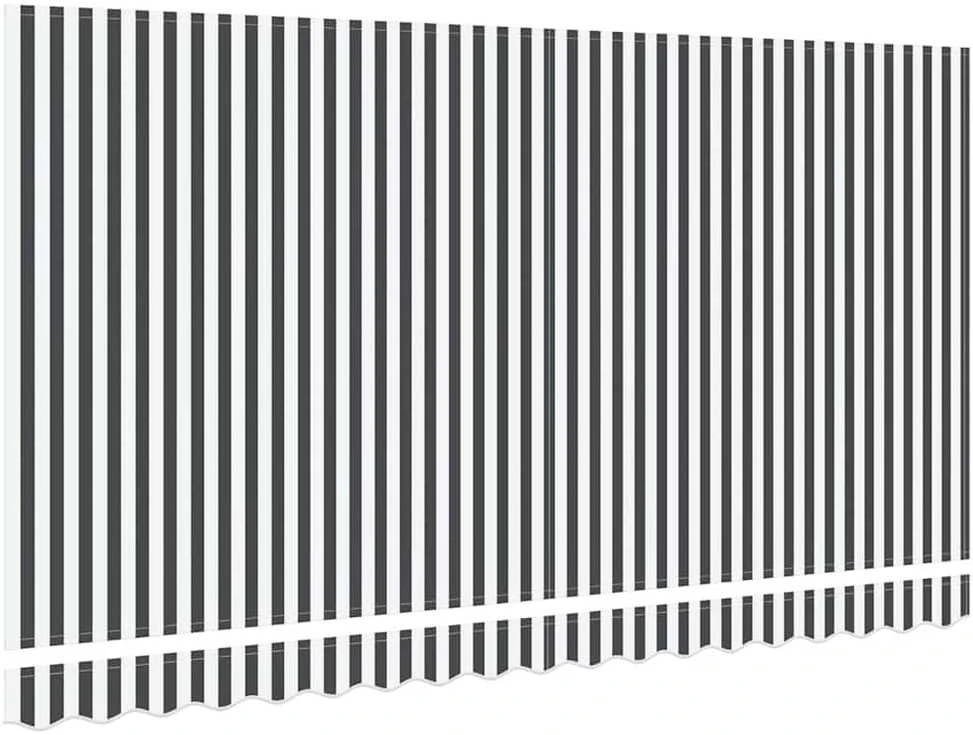 Markizės pakaitinis audinys Antracito ir baltos 380 x 195 cm