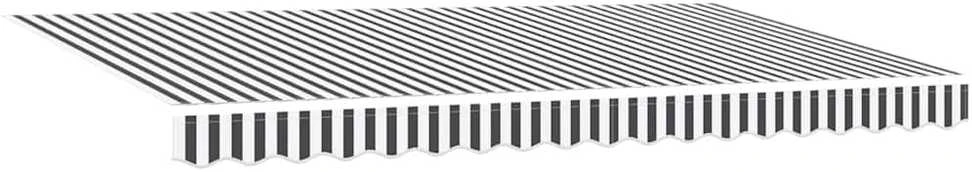 Markizės pakaitinis audinys Antracito ir baltos 380 x 195 cm