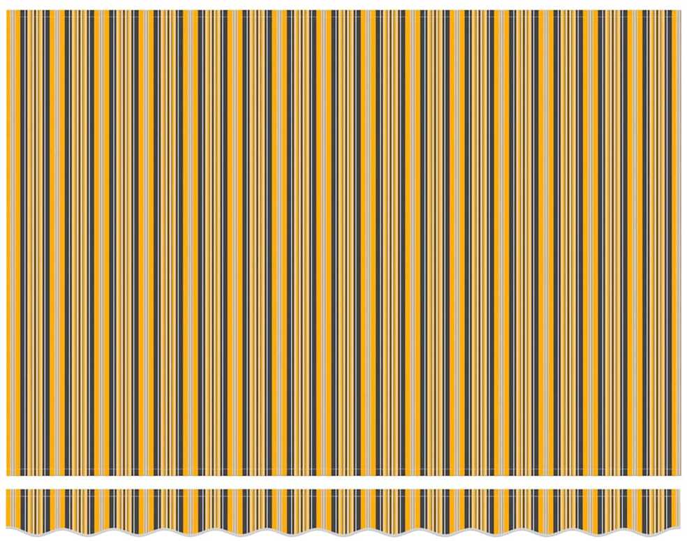 Markizės pakaitinis audinys Oranžinis ir Juodas 235 x 195 cm