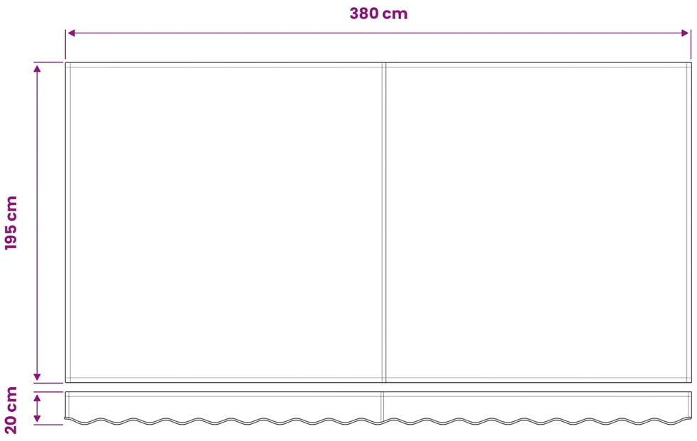Atsarginis markizės audinys, skirtas 4x2 m