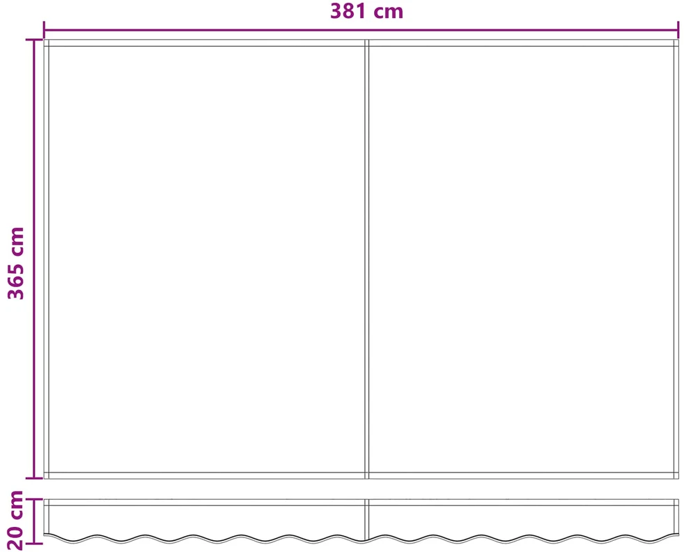 Atsarginis markizės audinys, skirtas 4x3,5 m Smėlio Poliesteris