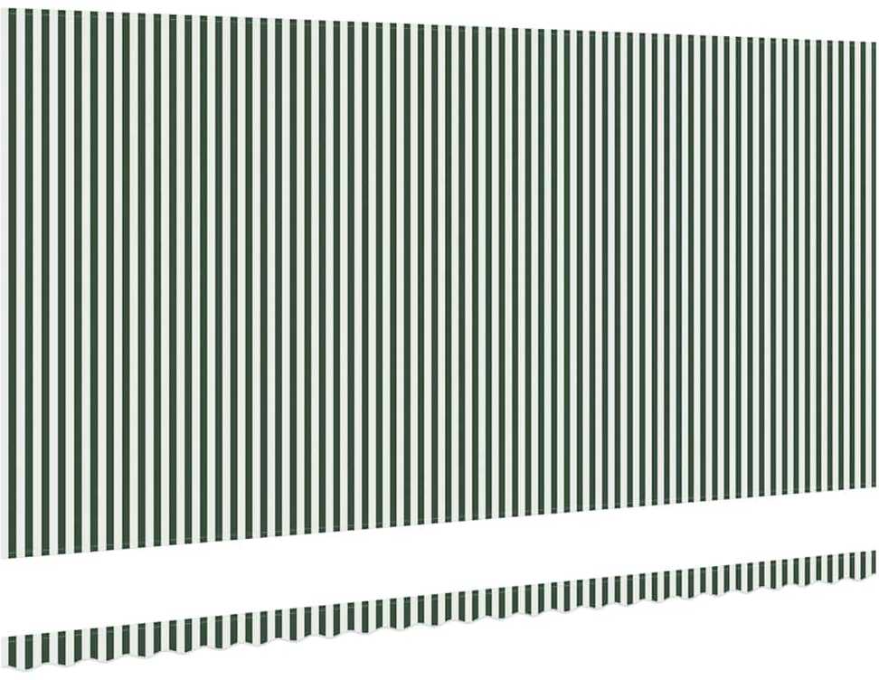 Markizės pakaitinis audinys Žalia ir balta 580 x 345 cm