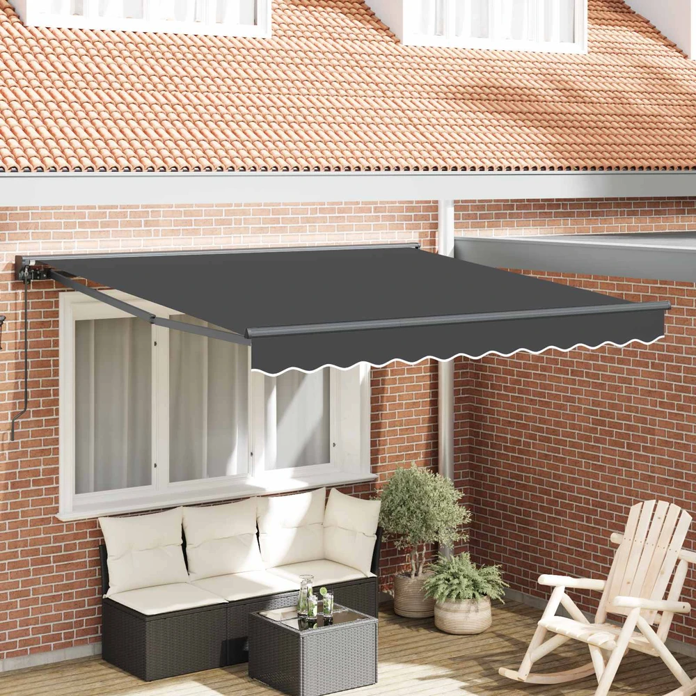 Markizės rėmas Antracito 350 x 250 cm Poliesteris su PU danga