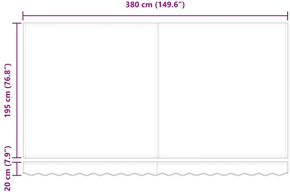Markizės rėmas Antracito 400 x 200 cm Poliesteris su PU danga