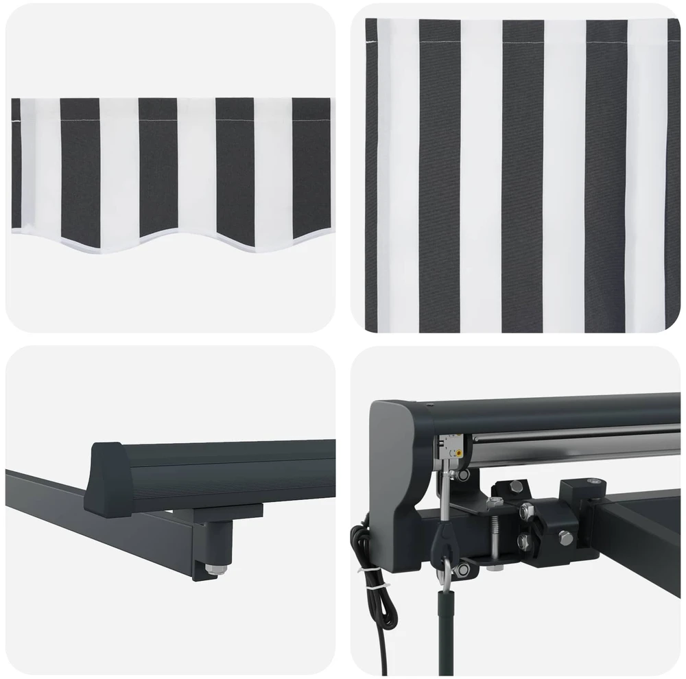 Markizės rėmas Antracito ir baltos 350 x 250 cm