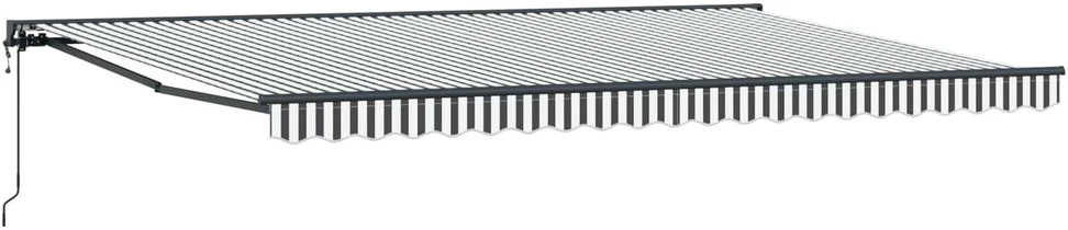 Markizės rėmas Antracito ir baltos 500 × 300 cm