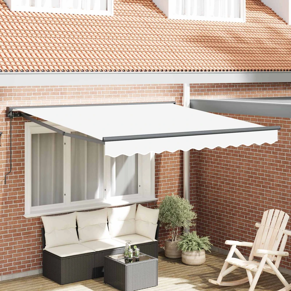 Markizės rėmas Balta 350 x 250 cm Poliesteris su PU danga