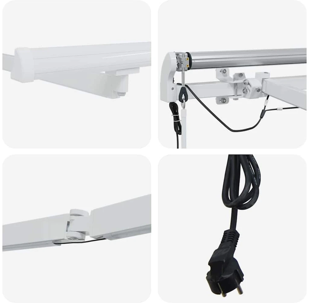 Elektrinis markizės rėmas su LED ir jutikliu 5 x 3,5 m Balta
