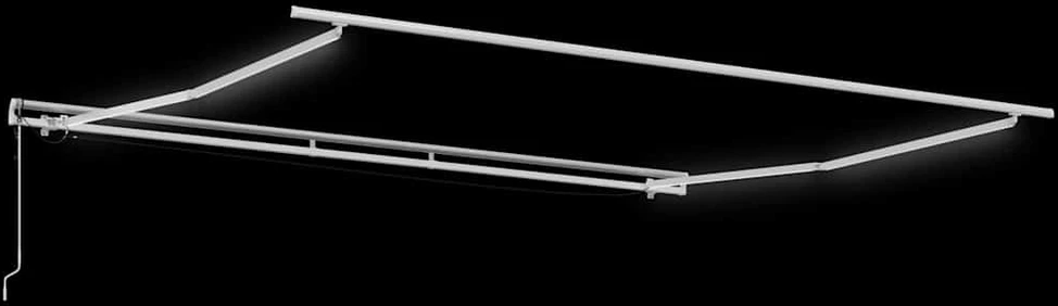 Elektrinis markizės rėmas su LED ir jutikliu 5 x 3,5 m Balta
