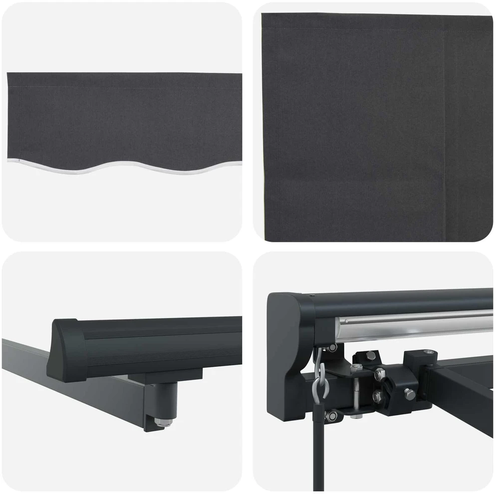 Markizės rėmas Geltona ir balta 350 x 250 cm