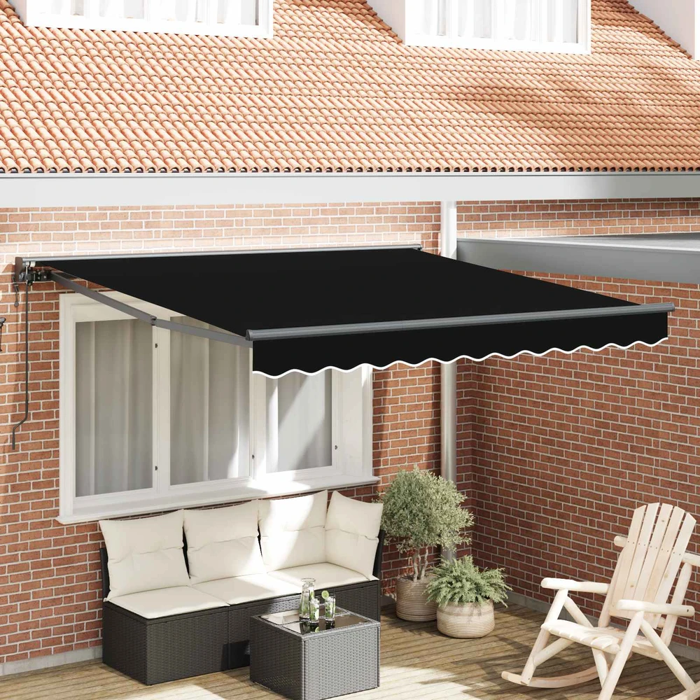 Markizės rėmas Juoda 300 x 250 cm Poliesteris su PU danga