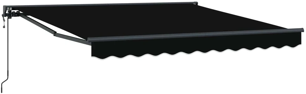 Markizės rėmas Juoda 350 x 250 cm Poliesteris su PU danga