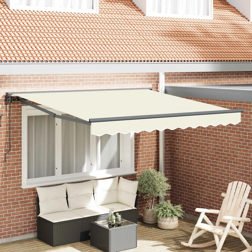 Markizės rėmas Kreminė 350 x 250 cm Poliesteris su PU danga