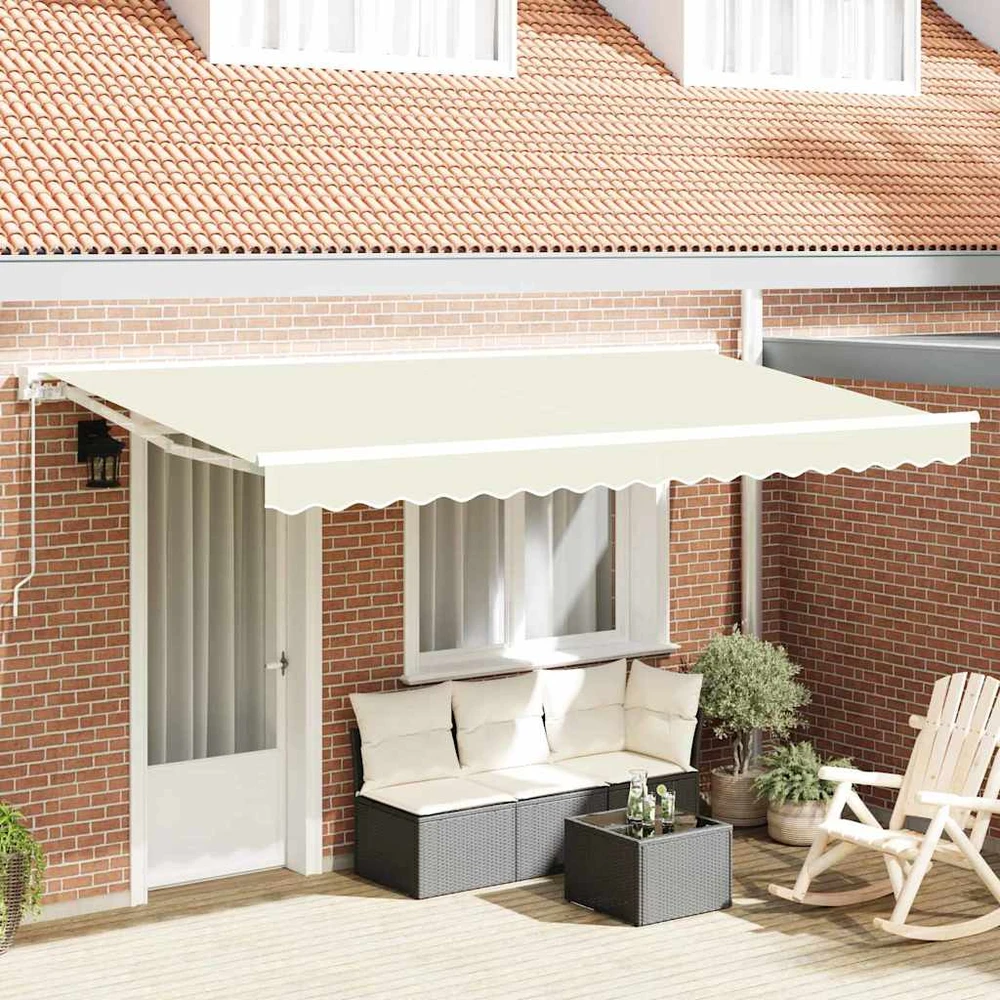 Markizės rėmas Kreminė 400 x 200 cm Poliesteris su PU danga