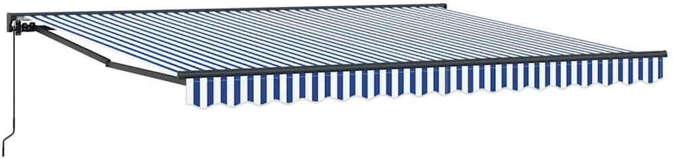 Markizės rėmas Mėlyna ir balta 400 × 300 cm