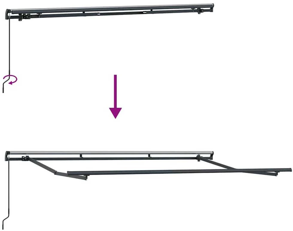 Markizės rėmas Antracito 3,5 x 2 m Metalas