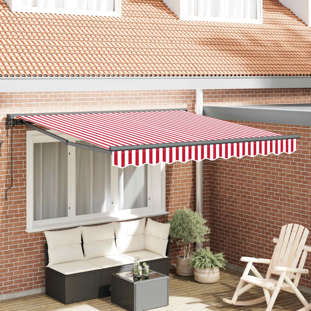 Markizės rėmas Raudona ir balta 300 x 250 cm