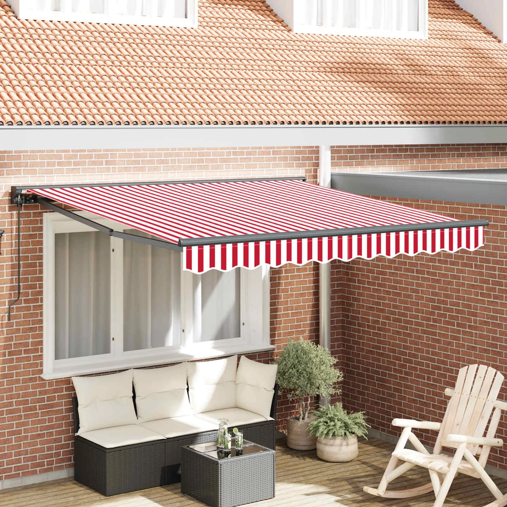 Markizės rėmas Raudona ir balta 350 x 250 cm