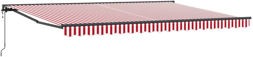 Markizės rėmas Raudona ir balta 450 × 300 cm