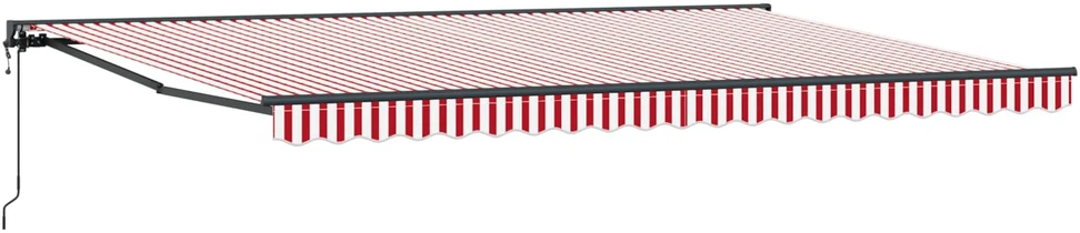 Markizės rėmas Raudona ir balta 500 × 300 cm