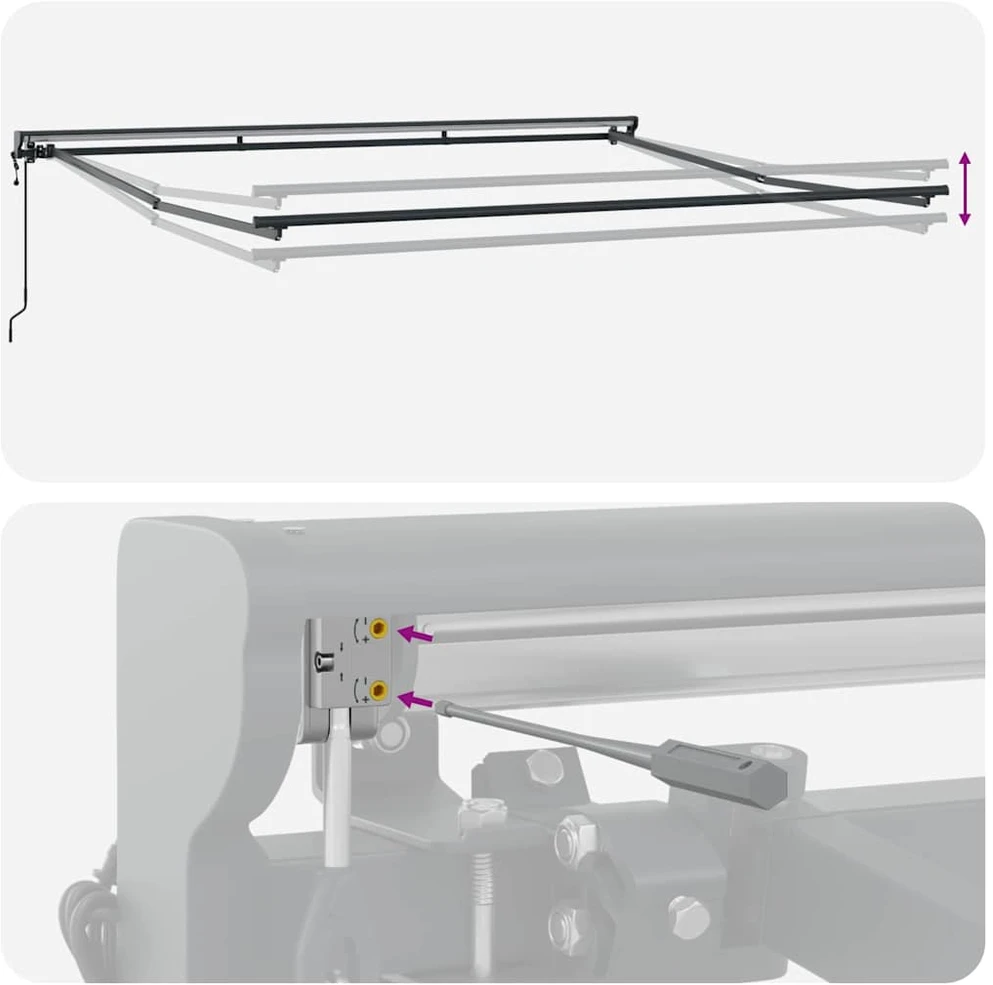 Electric Awning Frame 4 x 3 m Antracito