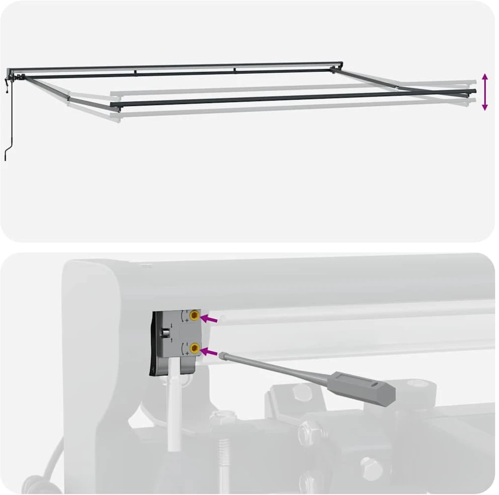 Electric Awning Frame 5 x 3 m Antracito