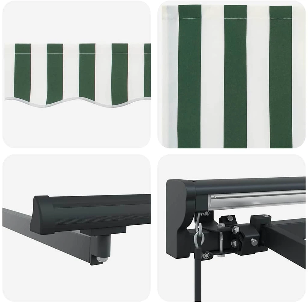 Markizės rėmas Žalia ir balta 350 x 250 cm