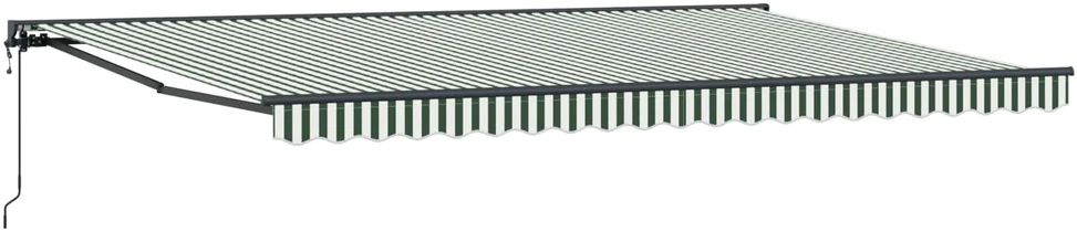 Markizės rėmas Žalia ir balta 500 × 300 cm