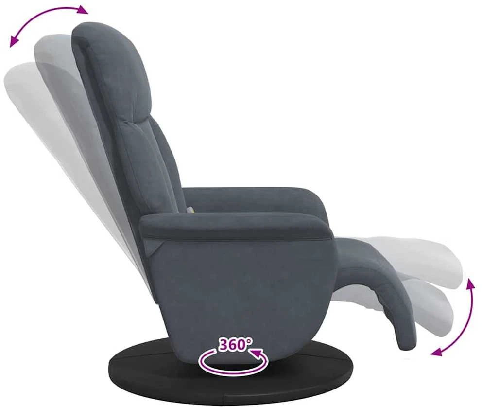 Fotelis Tamsiai pilka 91 x 71 x 105 cm Aksomas