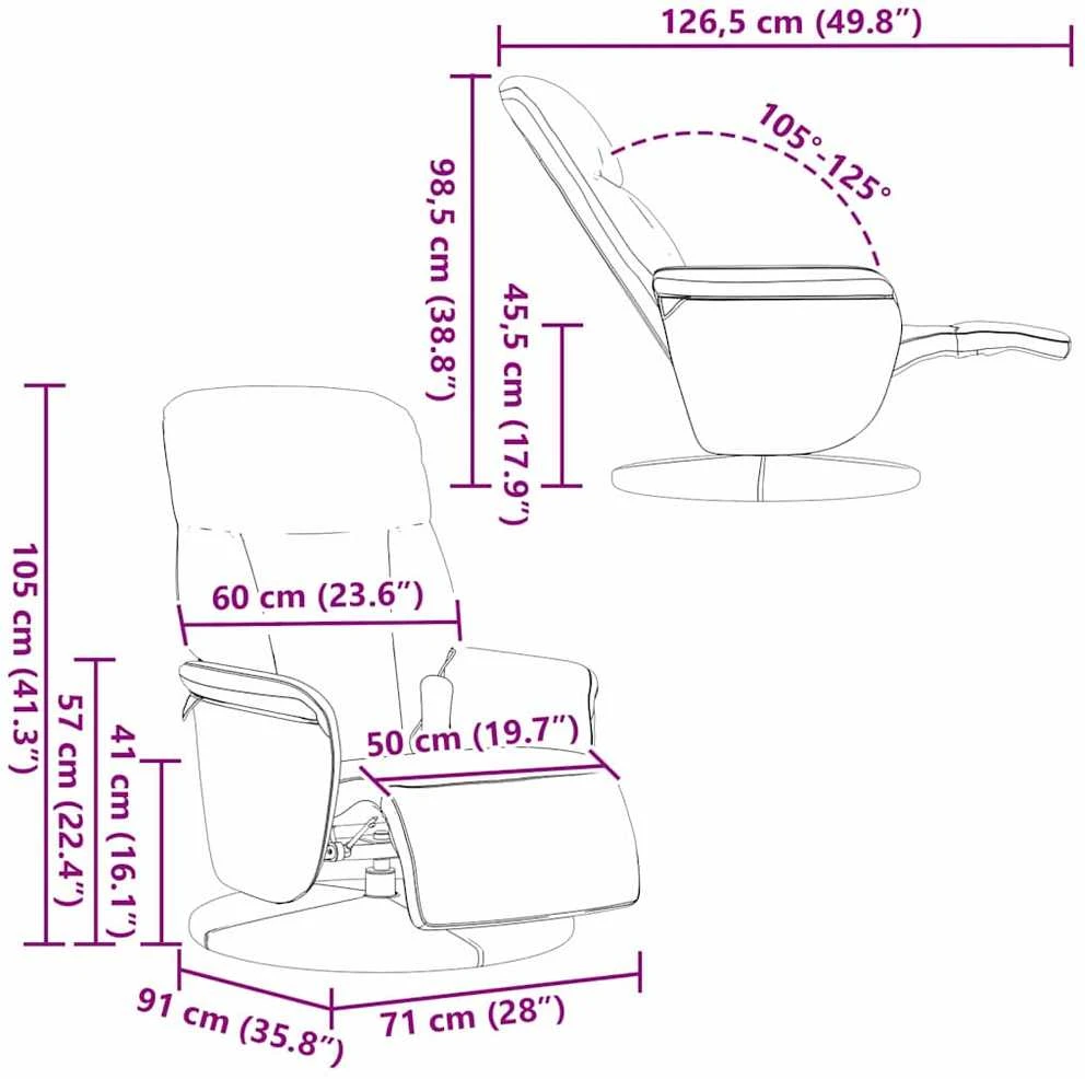 Fotelis Tamsiai pilka 91 x 71 x 105 cm Aksomas