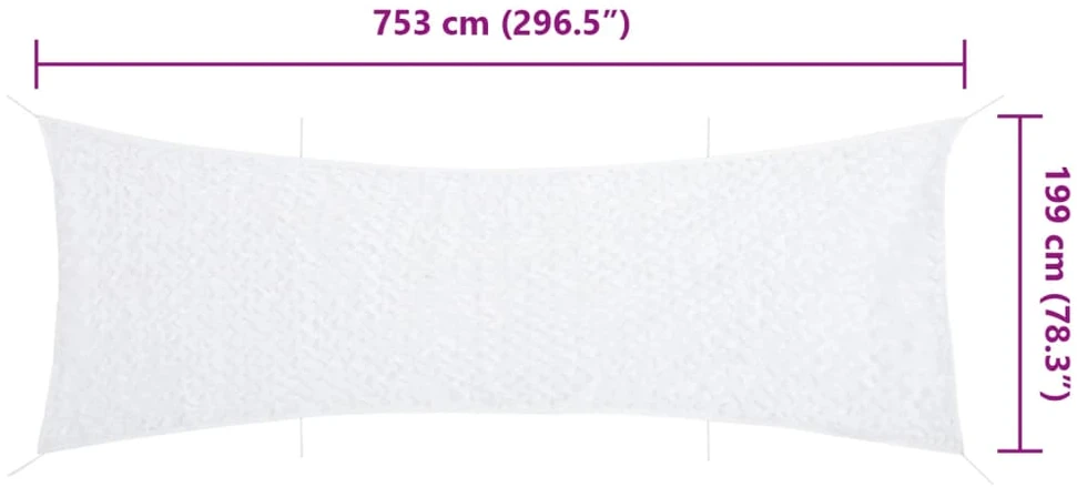 Maskuojantis tinklas su daiktadėže, 753x199 cm, baltas