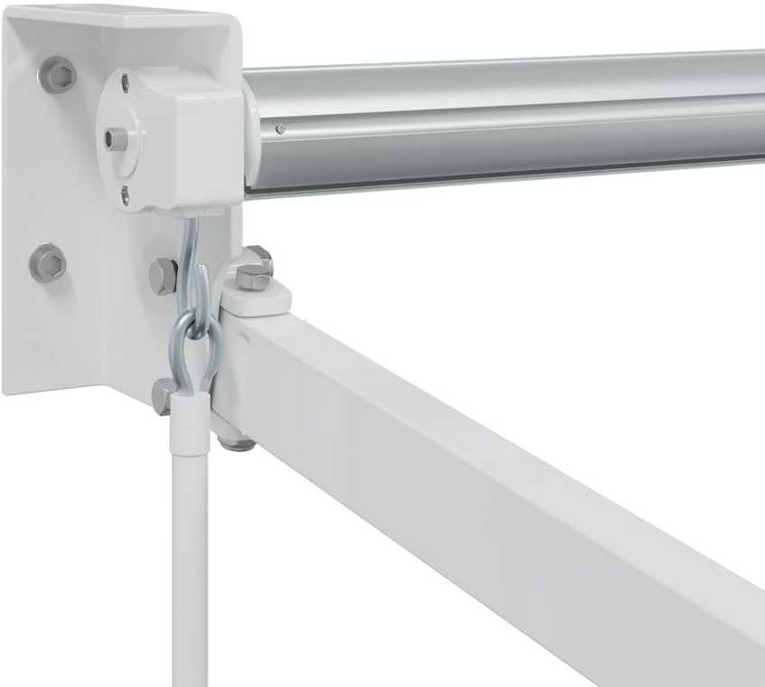 Mechaninis traukiamas markizės rėmas Baltas 4 x 2 m Aliuminis