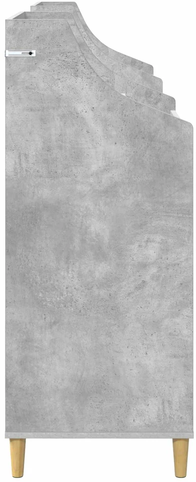 Medijos lentynos rinkinys 3 vnt. Betono pilka 212 x 46 x 112 cm
