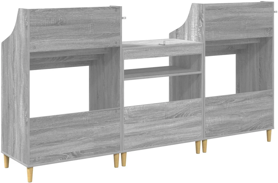 Medijos lentynos rinkinys 3 vnt. Pilka Sonoma 212 x 46 x 112 cm