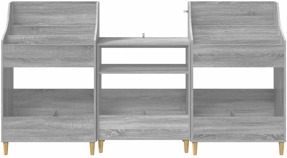 Medijos lentynos rinkinys 3 vnt. Pilka Sonoma 212 x 46 x 112 cm