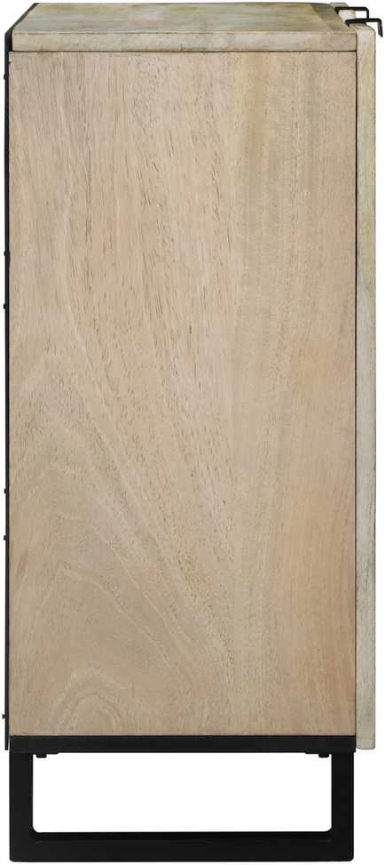 Šoninė spintelė Balta 90 x 33 x 75 cm mango medienos masyvas