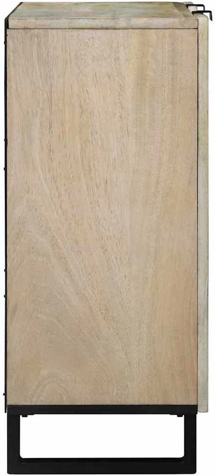 Šoninė spintelė Balta 90 x 33 x 75 cm mango medienos masyvas