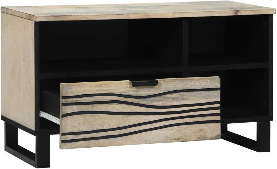 TV vienetai 80 x 33 x 46 cm Balta Apdirbta mediena