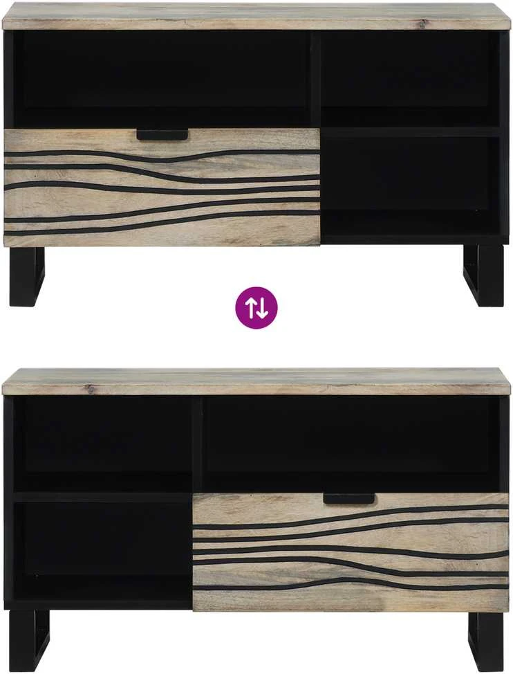 TV vienetai 80 x 33 x 46 cm Balta Apdirbta mediena