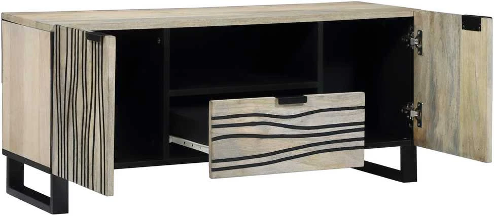 TV vienetai 105 x 33 x 46 cm Balta Apdirbta mediena