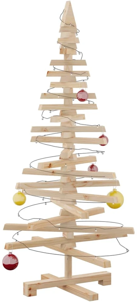 Medinė Kalėdų eglutė, 120cm, pušies medienos masyvas