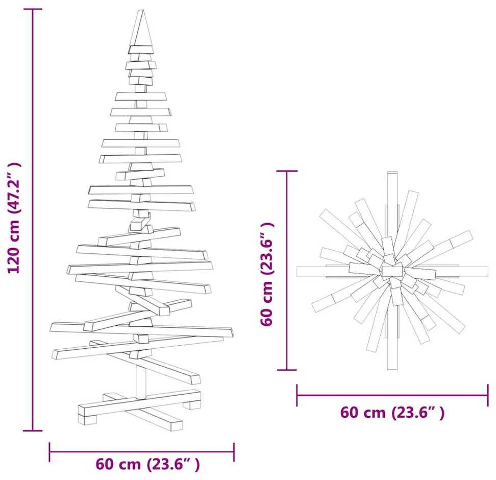 Medinė Kalėdų eglutė, 120cm, pušies medienos masyvas